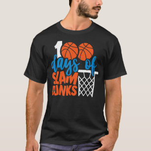 100 Tage Schule 100 Tage Slam Dunks Ba T-Shirt