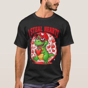 100 Tage Schule 2025 Dinosaurier Boxen Mma Martia T-Shirt