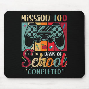 100 Tage Schule abgeschlossen Gamer Kinder 100 Tag Mousepad
