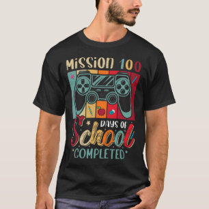 100 Tage Schule abgeschlossen Gamer Kinder 100 Tag T-Shirt