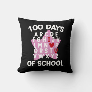 100 Tage Schule Alphabet 100. Tag Lehrer Kissen