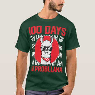 100 Tage Schule Anfänge No Probllama T-Shirt