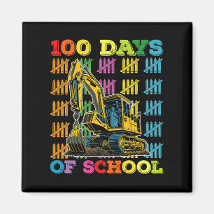 100-Tage-Schule Bagger-Schullehrer Magnet