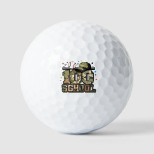 100 Tage Schule Baseball Camo Jungen Kinder T-Shir Golfball