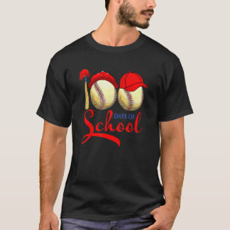 100 Tage Schule Baseball-Lehrer Kinder 100. Tag T-Shirt