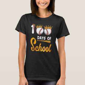 100 Tage Schule Baseball Lehrer Kinder 100. Tag T-Shirt