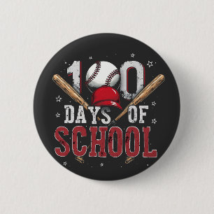 100 Tage Schule Baseball Sport Liebhaber Button