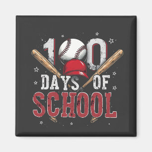 100 Tage Schule Baseball Sport Liebhaber  Magnet