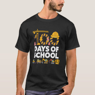 100 Tage Schule Baustellenfahrzeug Jungen Kinder  T-Shirt