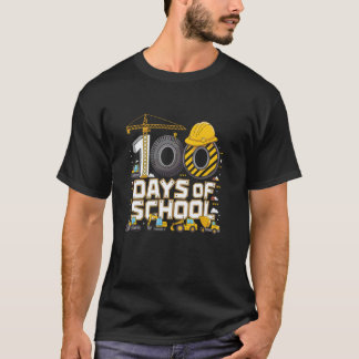 100 Tage Schule Baustellenfahrzeuge Schüler T-Shirt