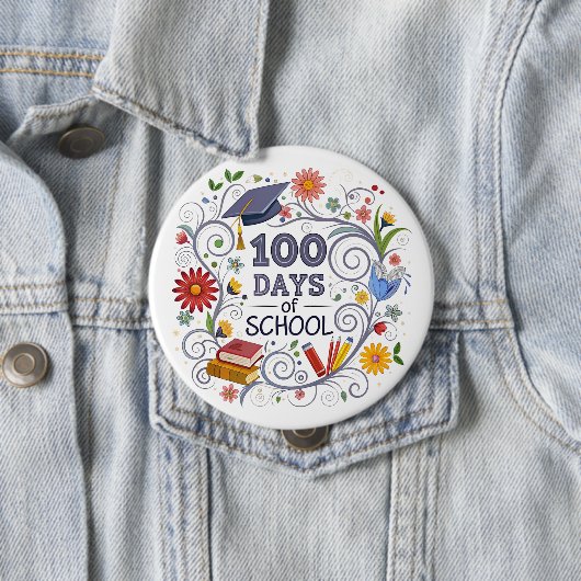 "100 Tage Schule"-Button Button (Beispiel)