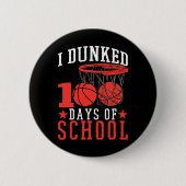 100 Tage Schule Bysketbyll Kinder Button (Vorderseite)
