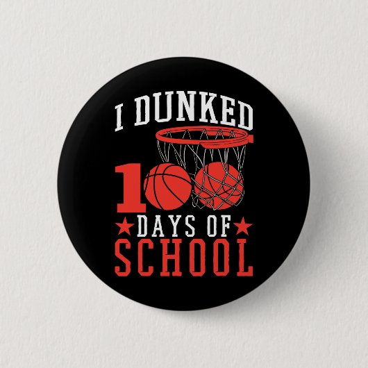 100 Tage Schule Bysketbyll Kinder Button (Vorderseite)