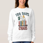 100 Tage Schule & Chaos Niedlich Kittenlehrer Sweatshirt (Vorderseite)