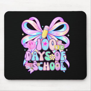 100 Tage Schule Coquette-Schleife 100. Tag für Mäd Mousepad