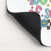 100 Tage Schule Crayon Handschriftstil Lehrer Mousepad (Ecke)
