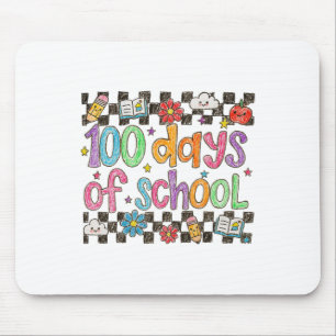 100 Tage Schule Crayon Handschriftstil Lehrer Mousepad