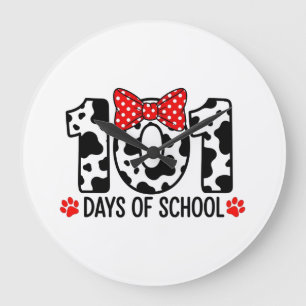 100 Tage Schule Dalmatiner-Hund-Junge Kind 100. Ta Große Wanduhr
