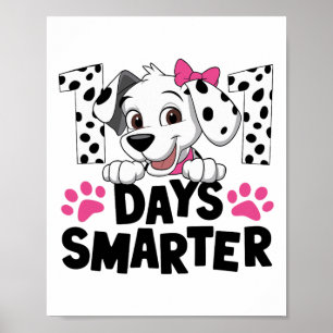 100 Tage Schule Dalmatiner-Hund Jungen Kinder 100  Poster
