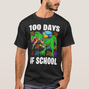 100 Tage Schule Dinosaur T Rex Dino Kinder Jungen  T-Shirt