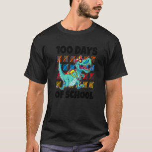 100 Tage Schule Dinosaurier Lehrer Erzieher Schule T-Shirt