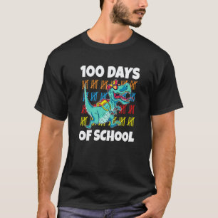 100 Tage Schule Dinosaurier Lehrer Erzieher Schule T-Shirt
