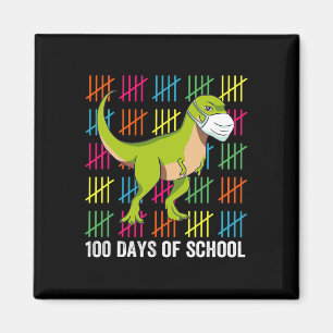 100 Tage Schule Dinosaurier Maske Spaß Lehrer Jung Magnet