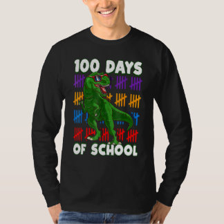 100 Tage Schule Dinosaurier Rex Dino Kinder Jungen T-Shirt