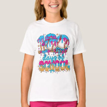 100-Tage-Schule-Drip-T-Shirt – Baseball-Eiscre