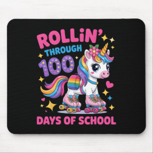 100 Tage Schule Einhorn 100. Tag Klügere Mädchen Mousepad