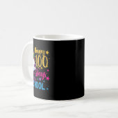 100 Tage Schule Einhorn Mädchen Kaffeetasse (Vorderseite Links)
