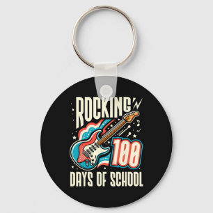 100 Tage Schule feiern Retro 100. Tag der Schule Schlüsselanhänger