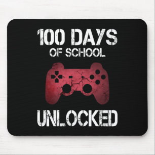 100 Tage Schule Freischloss Gamer Boys Kinder Mädc Mousepad