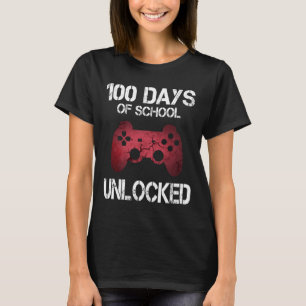 100 Tage Schule Freischloss Gamer Boys Kinder Mädc T-Shirt