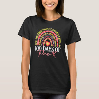 100 Tage Schule für den Vorschullehrer Regenbogen- T-Shirt