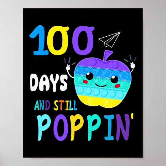 100 Tage Schule für Fidget Popit Liebhaber Boys Gi Poster (Vorne)