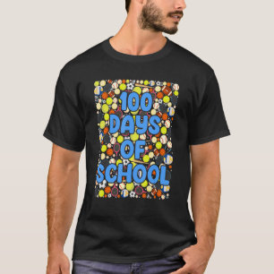 100 Tage Schule für Kinder Lehrer Baseball Footb T-Shirt