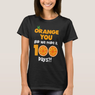 100 Tage Schule für Kinder Lehrer Orange Sie G T-Shirt