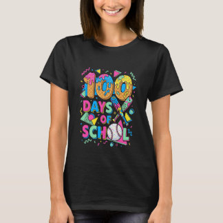 100 Tage Schule für Lehrer 80er 90er Retro-Stil T-Shirt