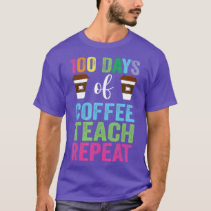 100 Tage Schule für Lehrer Kaffee Männer Frauen T-Shirt