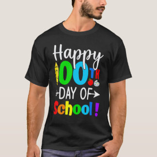 100 Tage Schule Für Lehrer Kinder Glücklicher 100. T-Shirt