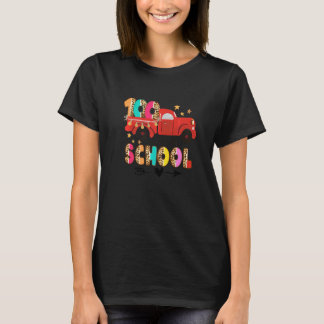 100 Tage Schule für Lehrer Kinder Leopard Retro T-Shirt