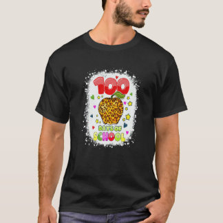 100 Tage Schule für Lehrer Kinder Leopard Unterric T-Shirt