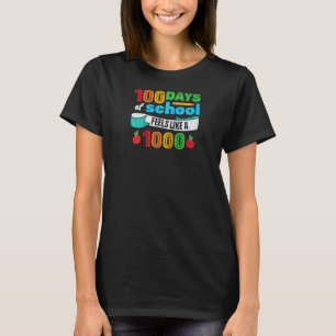 100 Tage Schule Für Schüler Lehrer Raglan T-Shirt