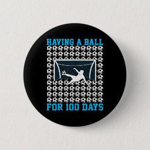 100 Tage Schule Fußball 100. Schultag für  Button