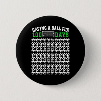 100 Tage Schule Fußball 100. Tag der Schule für  Button