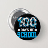 100 Tage Schule Fußball-Drip 100. Schultag Button (Vorne & Hinten)