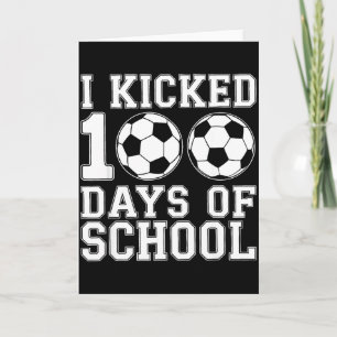 100 Tage Schule Fußball Jungen Kinder 100. Tag der Karte