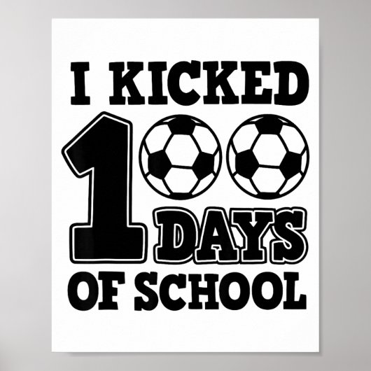 100 Tage Schule Fußball Poster (Vorne)