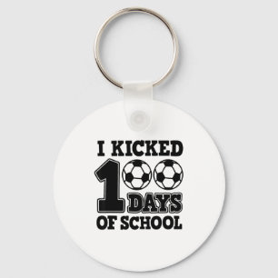 100 Tage Schule Fußball Schlüsselanhänger